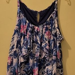 Lane Bryant Sleeveless Floral  Blouse